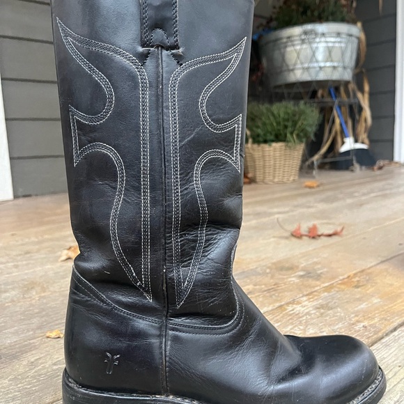 Frye Campus boots black 8.5 vintage - Picture 3 of 12